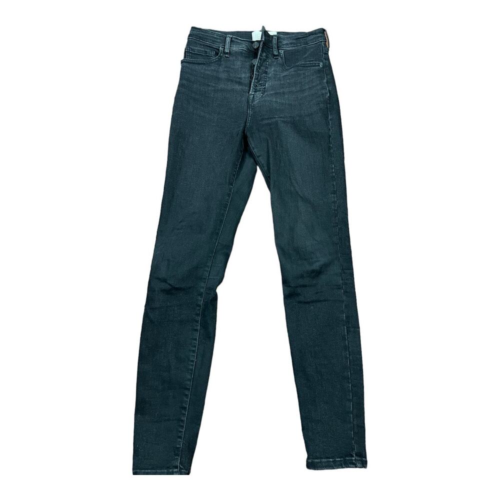 Everlane the high Rise Skinny Jean Black Button Fly Womens 27